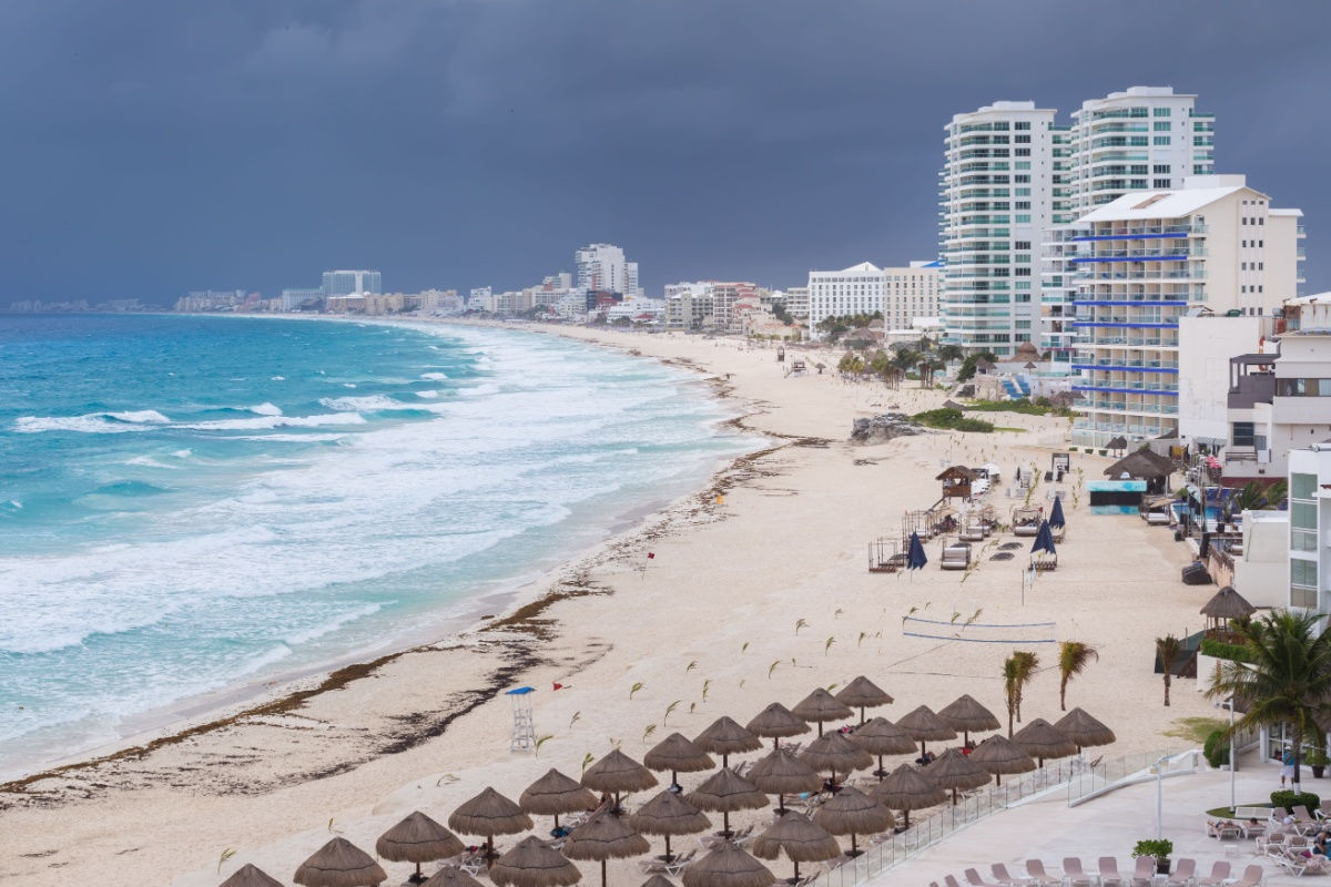 Cancún durante gran tormenta