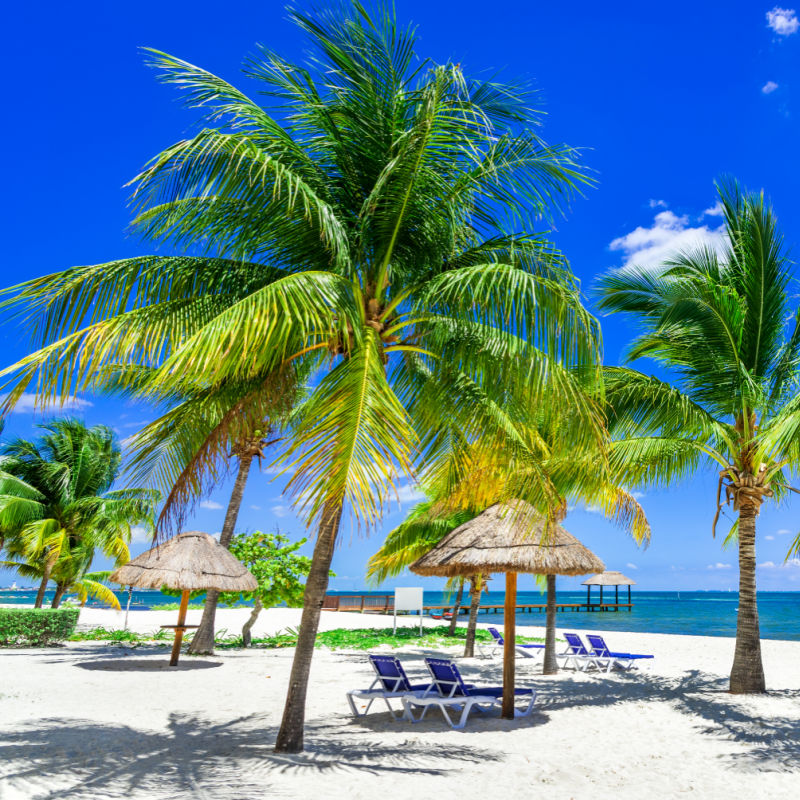 Hermosa playa en Cancún, México