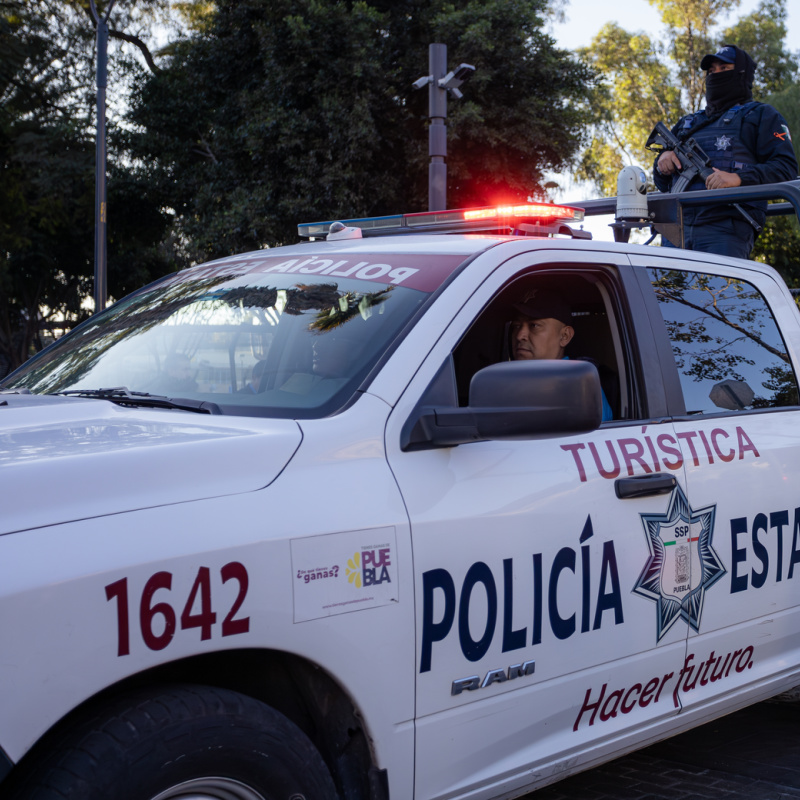 Vehículo policial en México