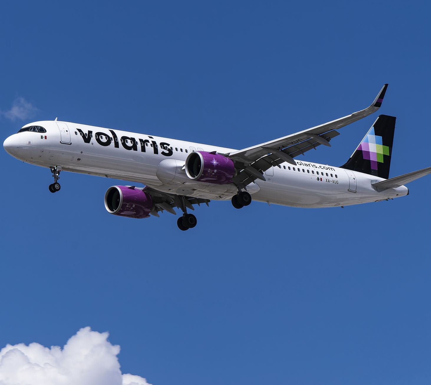 Vuelo Volaris en el aire