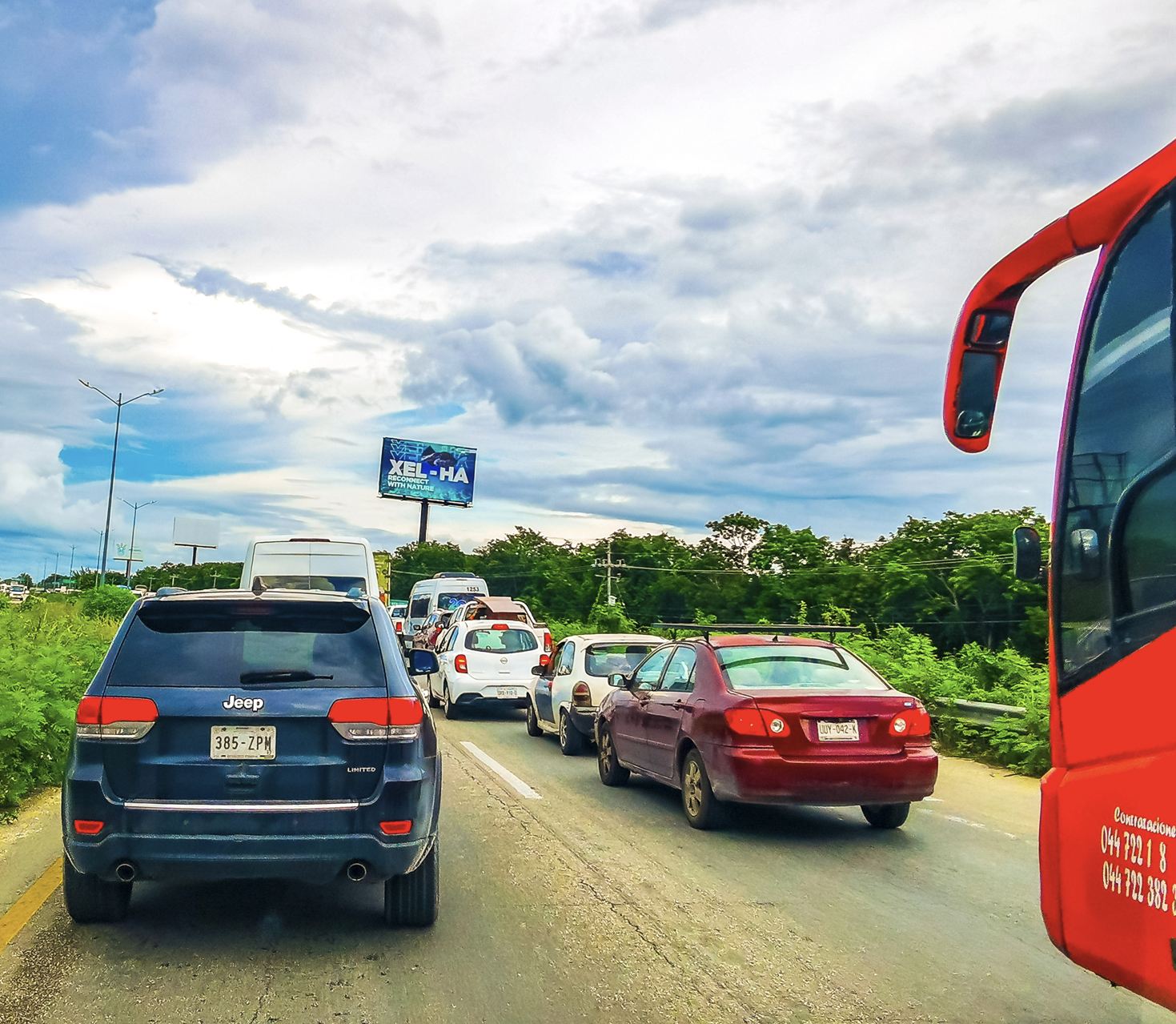 Carretera concurrida
