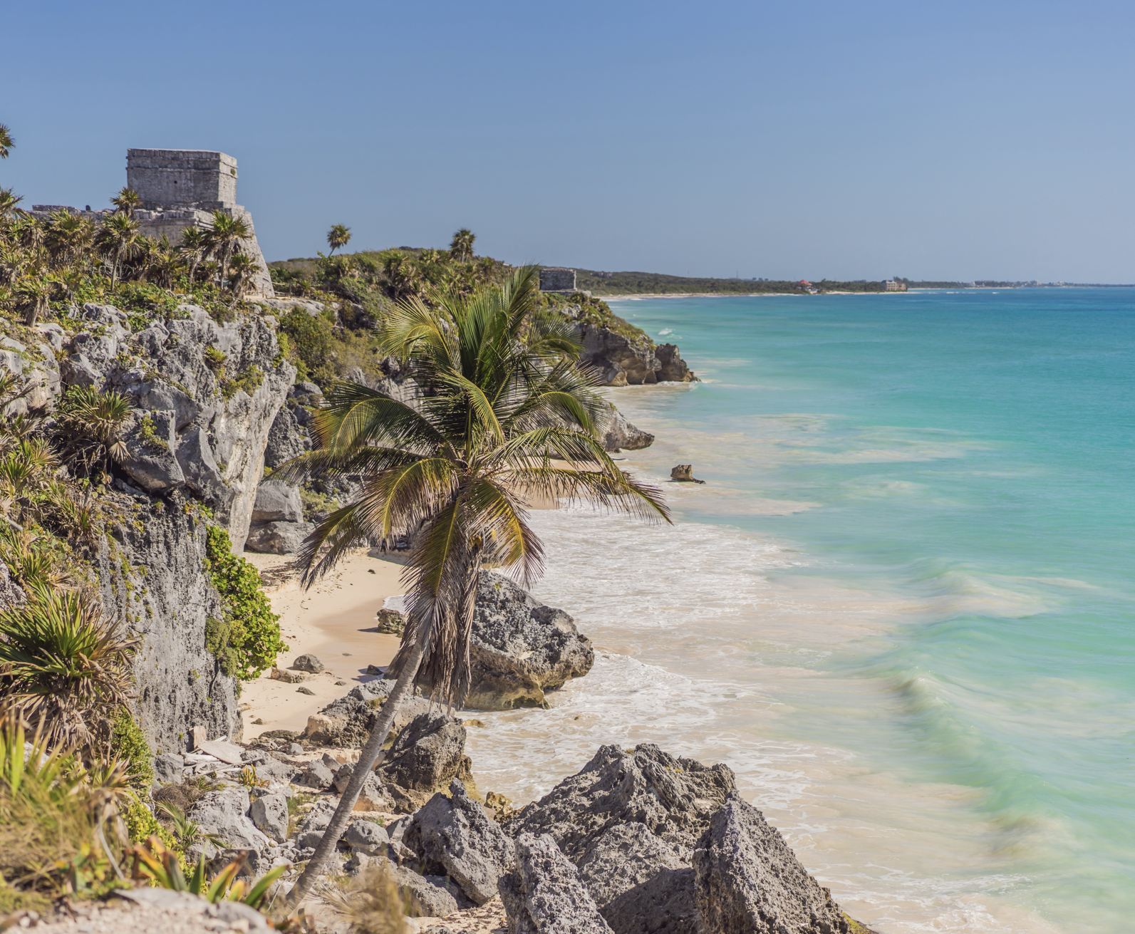 Hermoso sitio arqueológico de la cultura maya en Tulum, México