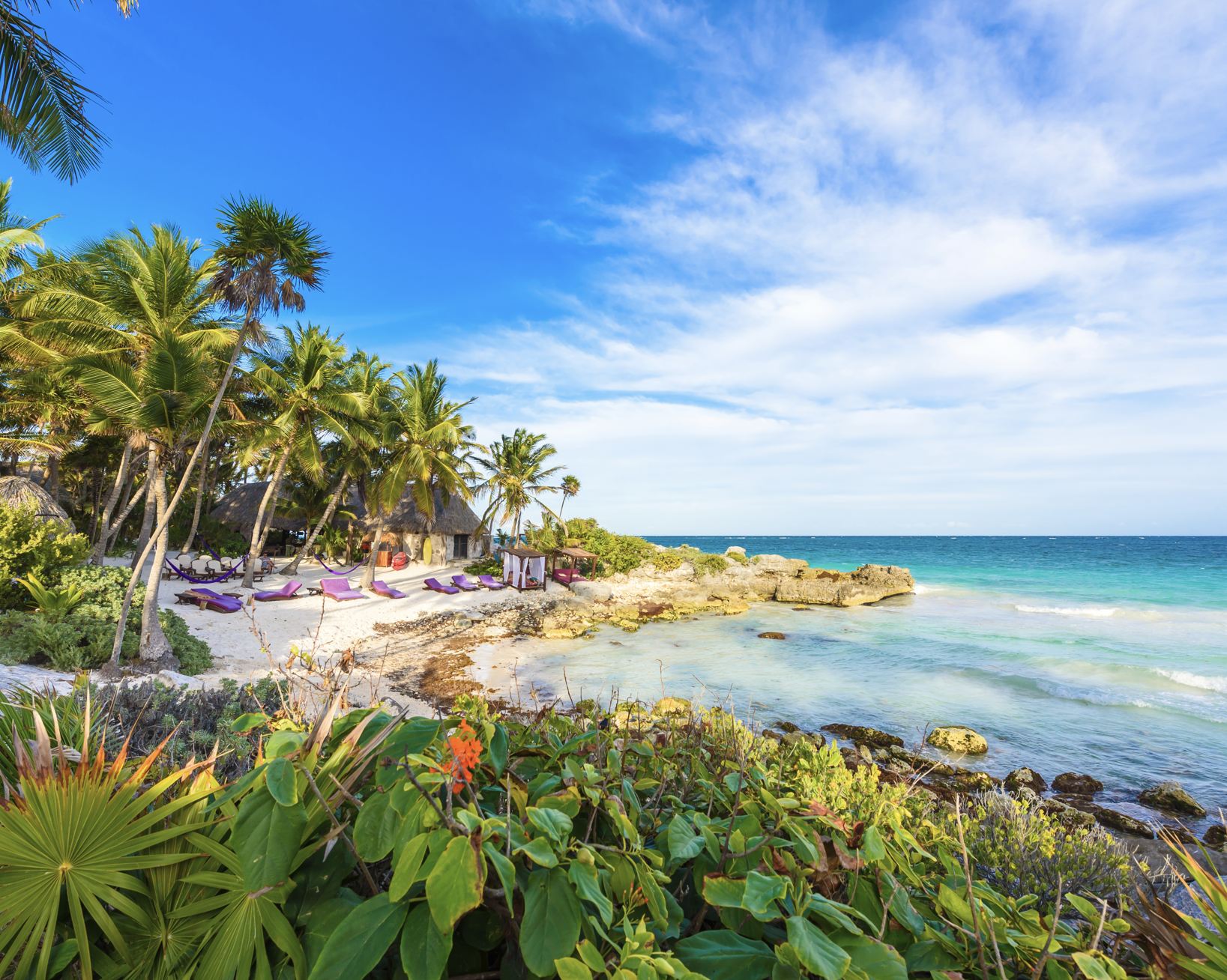 Área de resort de playa tulum