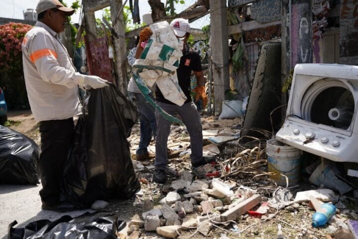 Personal de ecología de Cozumel Retire 3 toneladas de basura de las propiedades privadas utilizadas como vertederos ilegales
