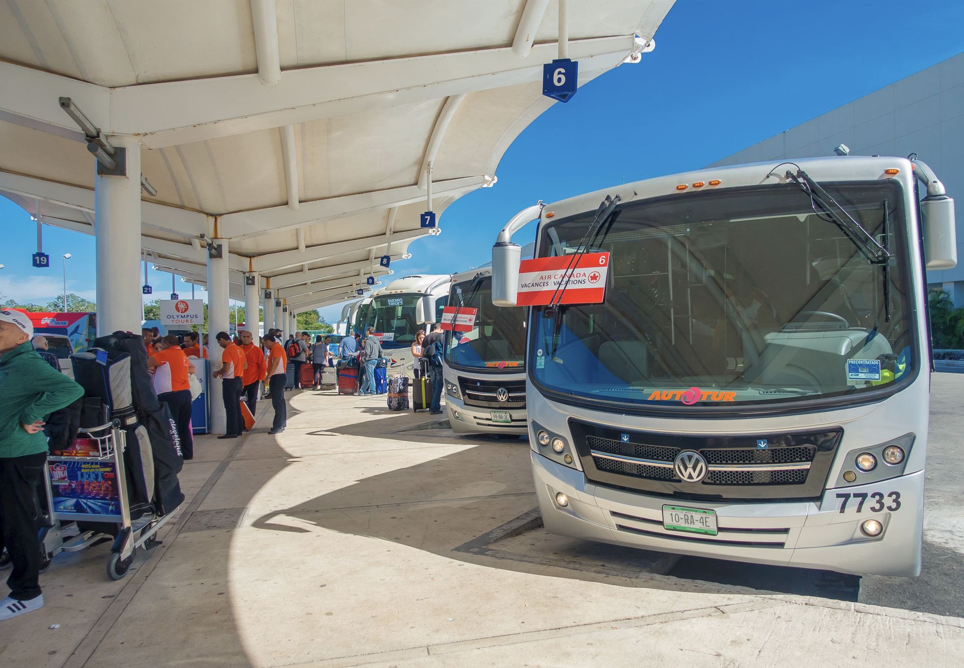 Aeropuerto de autobús de transporte organizado Cancún