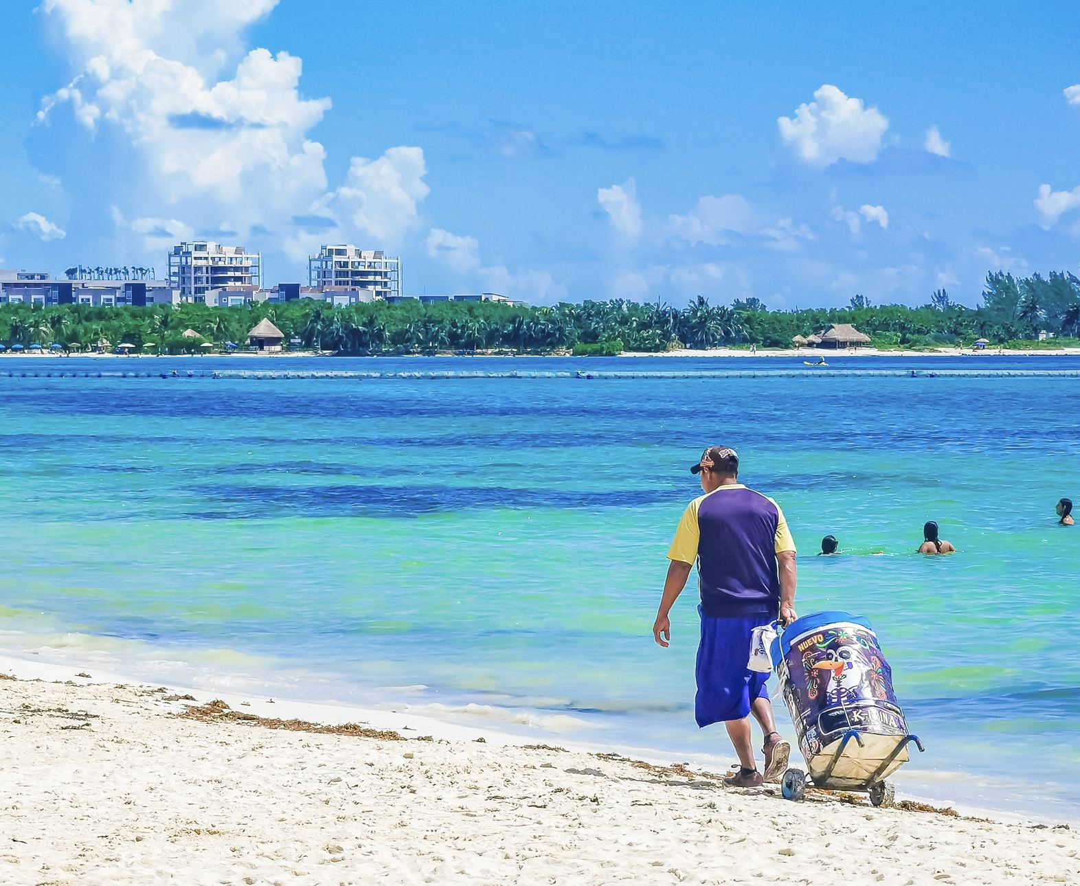 Vendedor de playa jugo playa del carmen