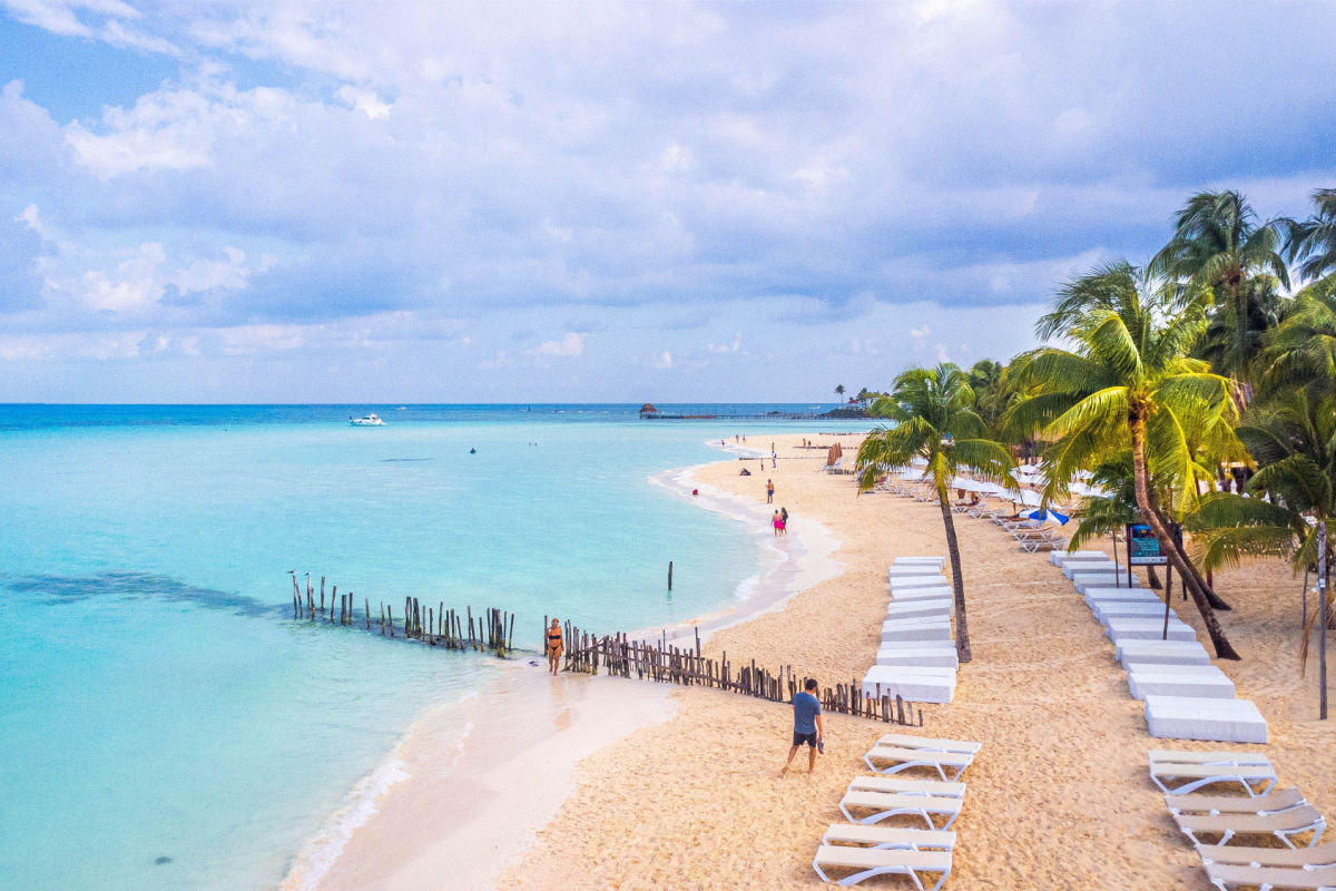 Isla Mujeres Playa Norte, Quintana Roo México Vista aérea