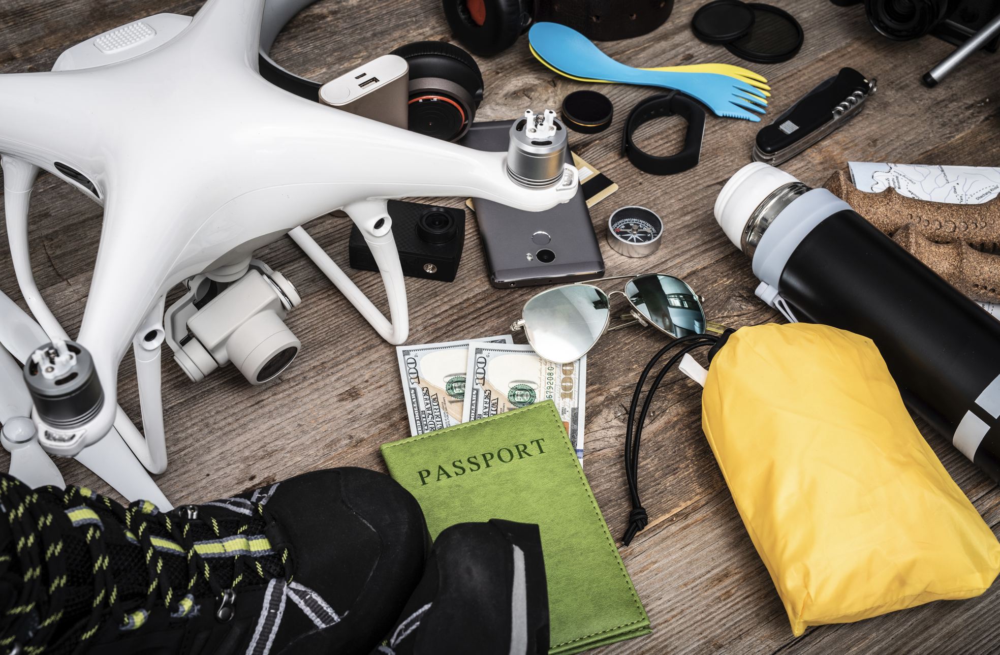 Drone listo para ser empacado