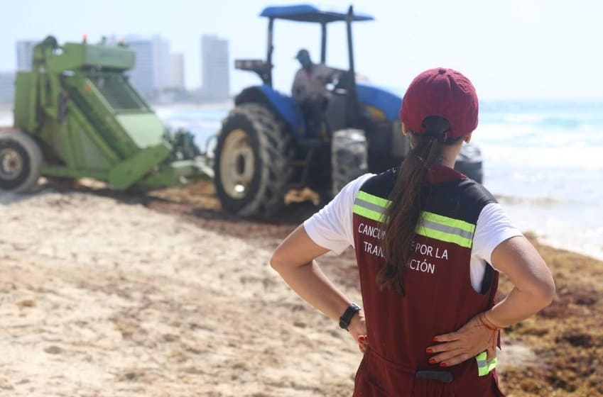 Ciudad para lanzar Fotos estampadas de geolocalización para frenar Cancún Sargassum Misformación errónea