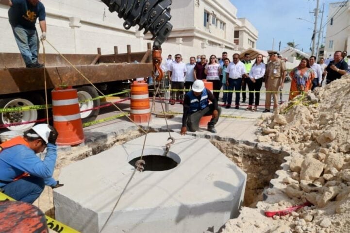 Isla Mujeres comienza la transformación de la isla de los cables superiores para el sistema subterráneo