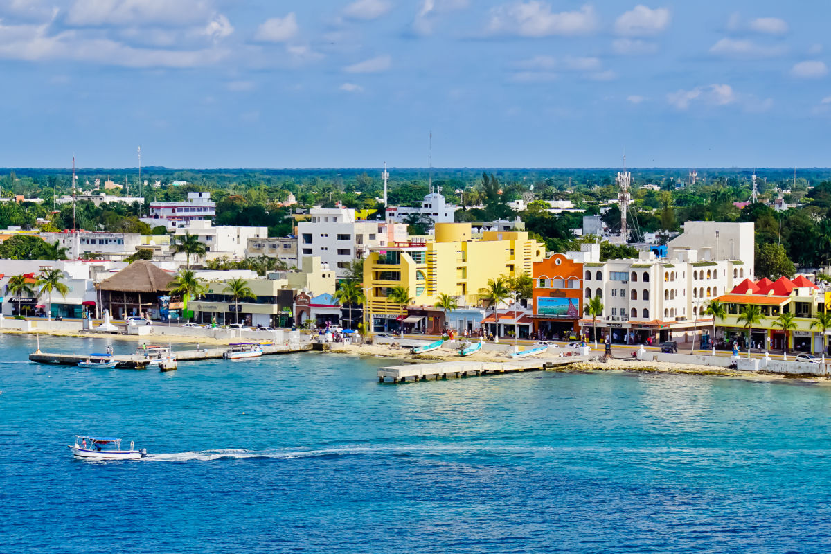 Zona Turística Junto al Agua en Cozumel, México