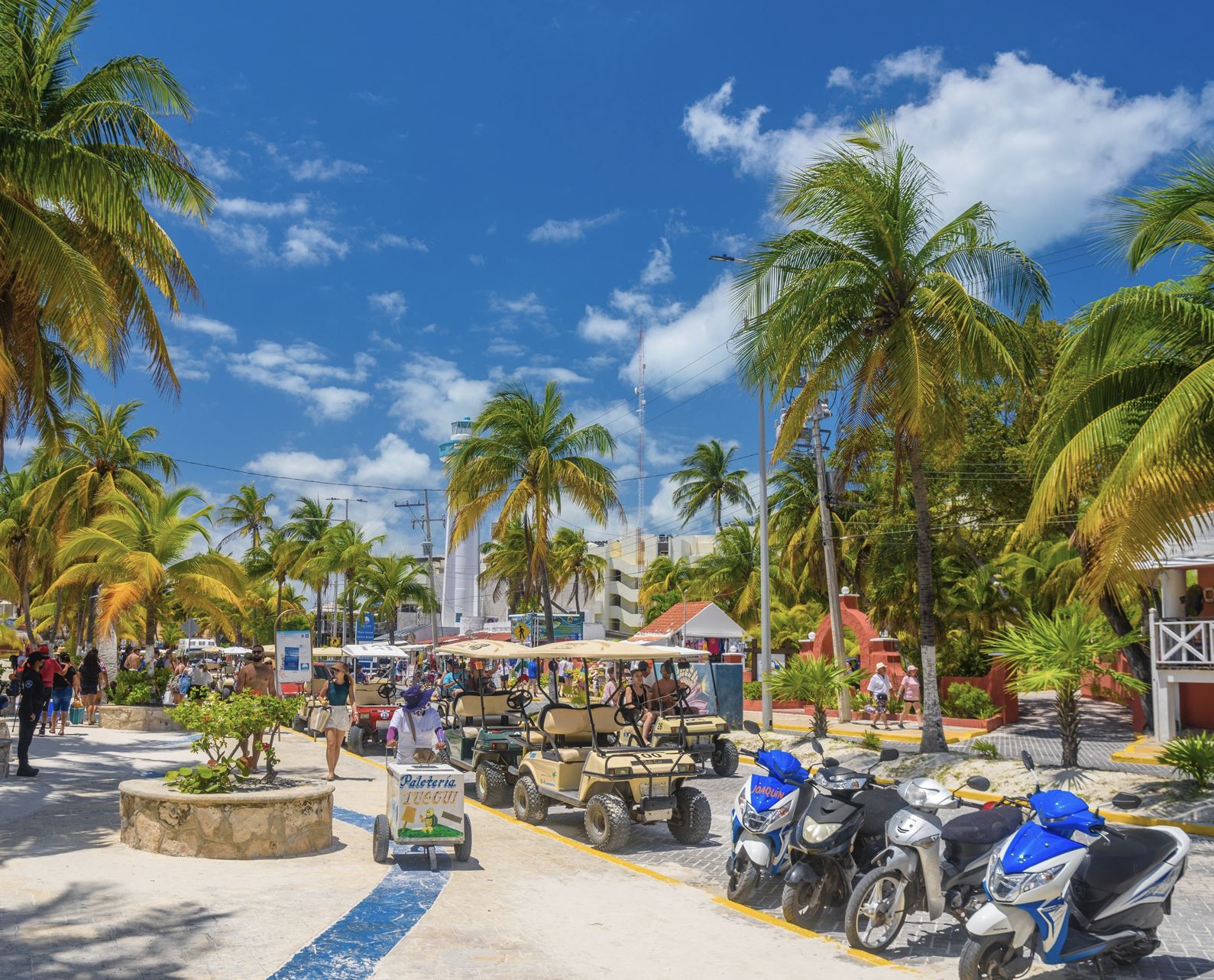 Carritos de golf en Isla Mujeres