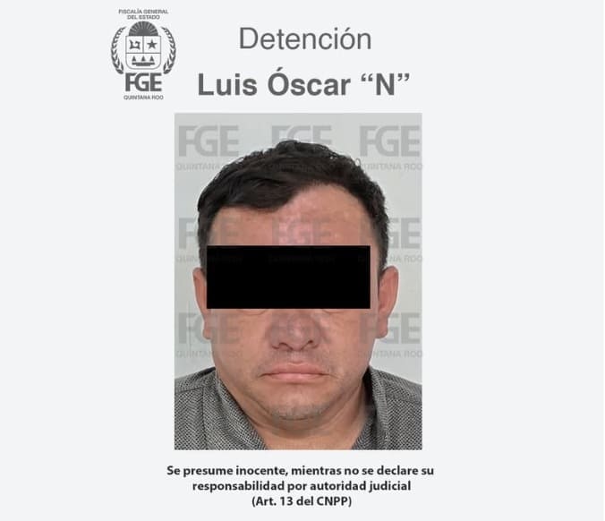 FGE informa el arresto de sospechoso acusado de colgar los mensajes de amenazas de narco alrededor de Cancún