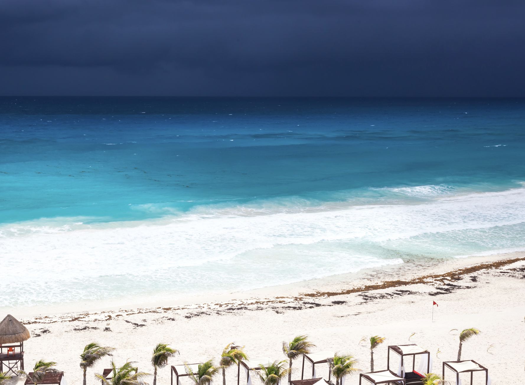 Nubes de tormenta de Cancún
