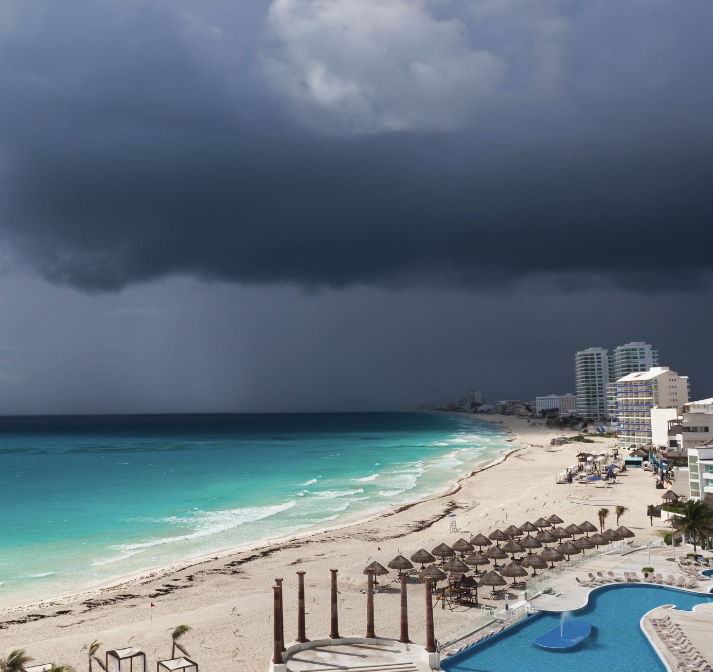 Tormenta de la tarde Cancún