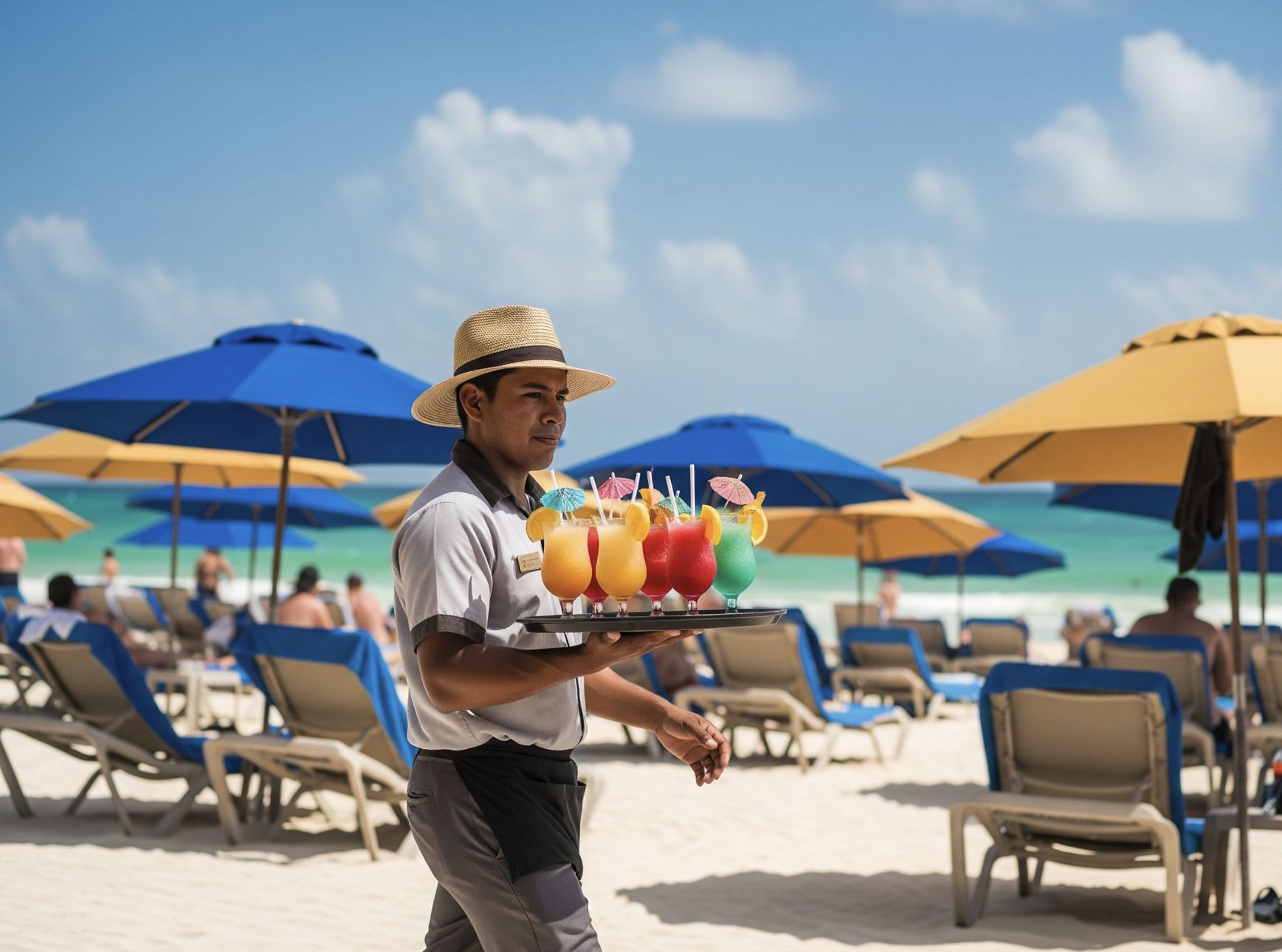 Servidor en Hat Cancun Resort Beach