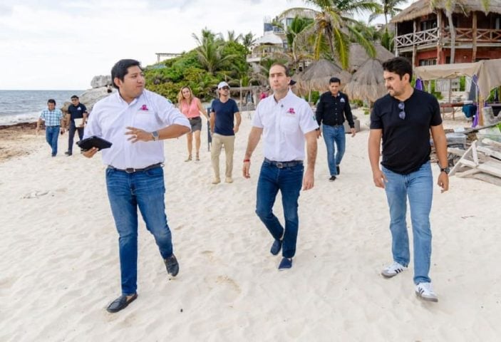 Las autoridades de Tulum verifican físicamente la playa pública y notifican a los hoteles circundantes de nuevos puntos de acceso