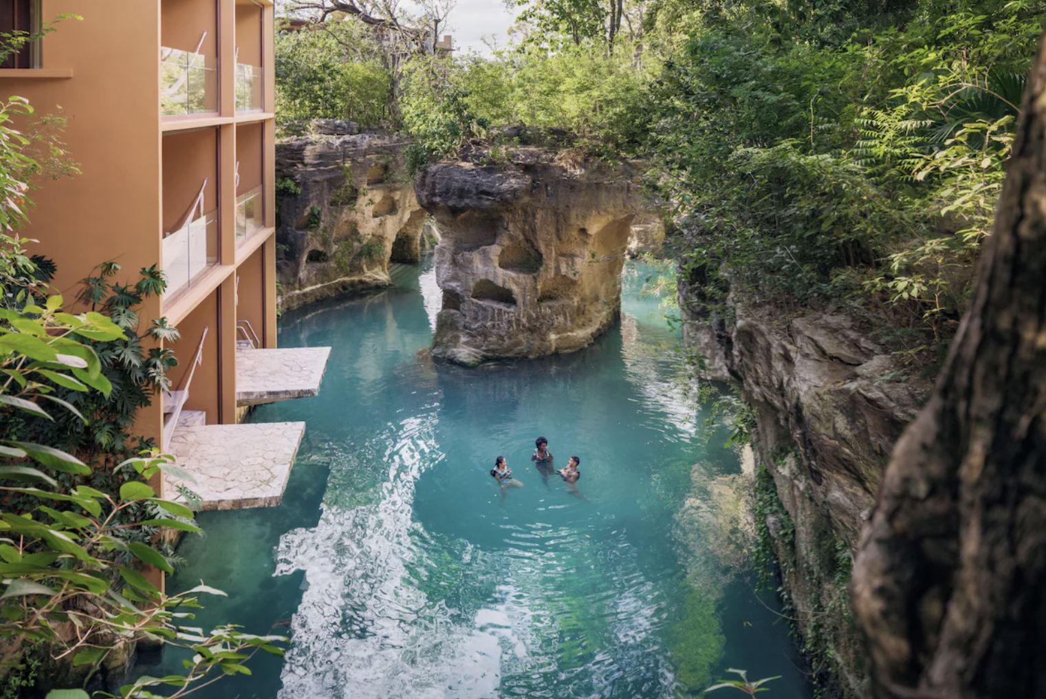 Hotel-Xcaret-River-Jump