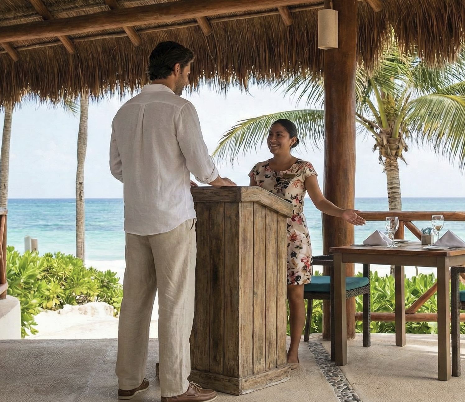 Pantalon lino resort cancun