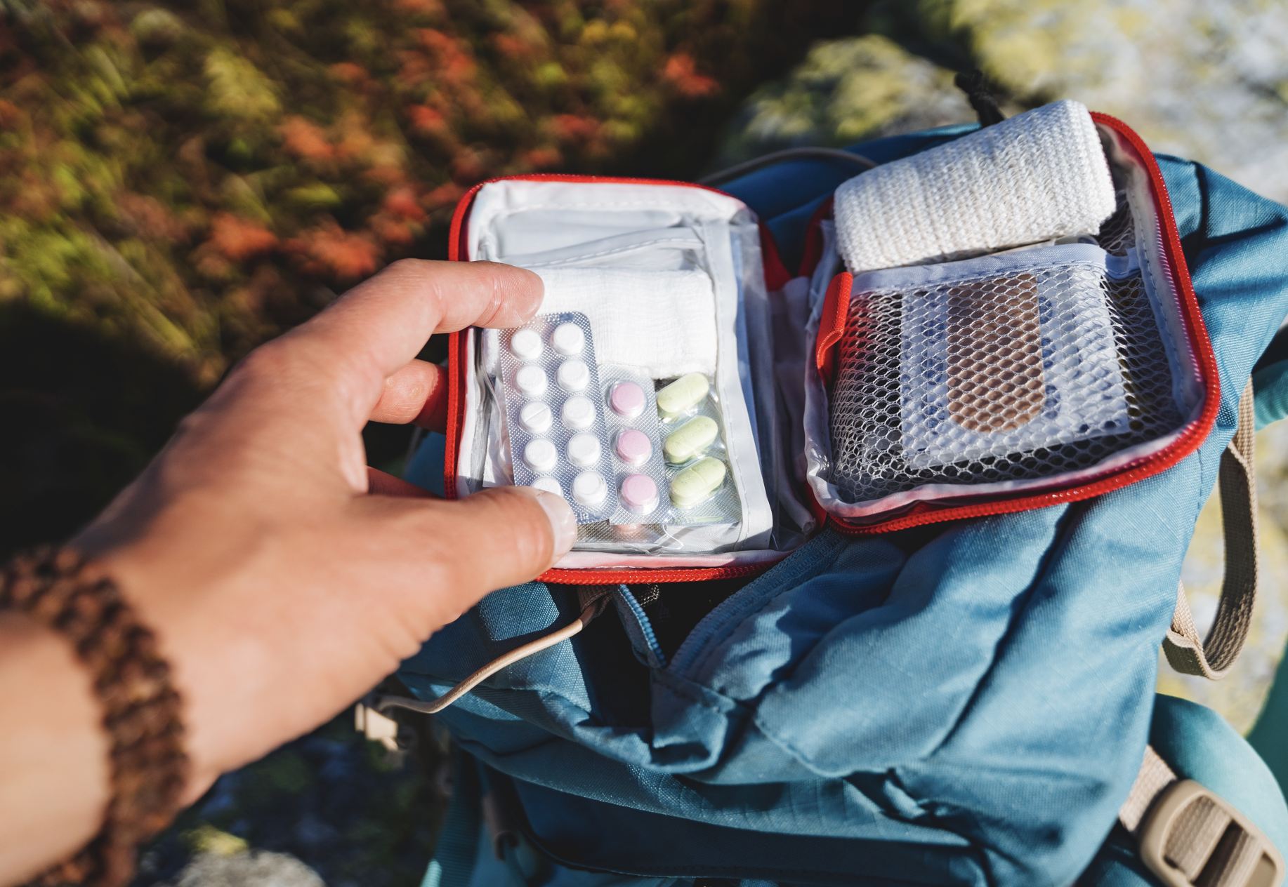 Botiquín de medicamentos para viajar