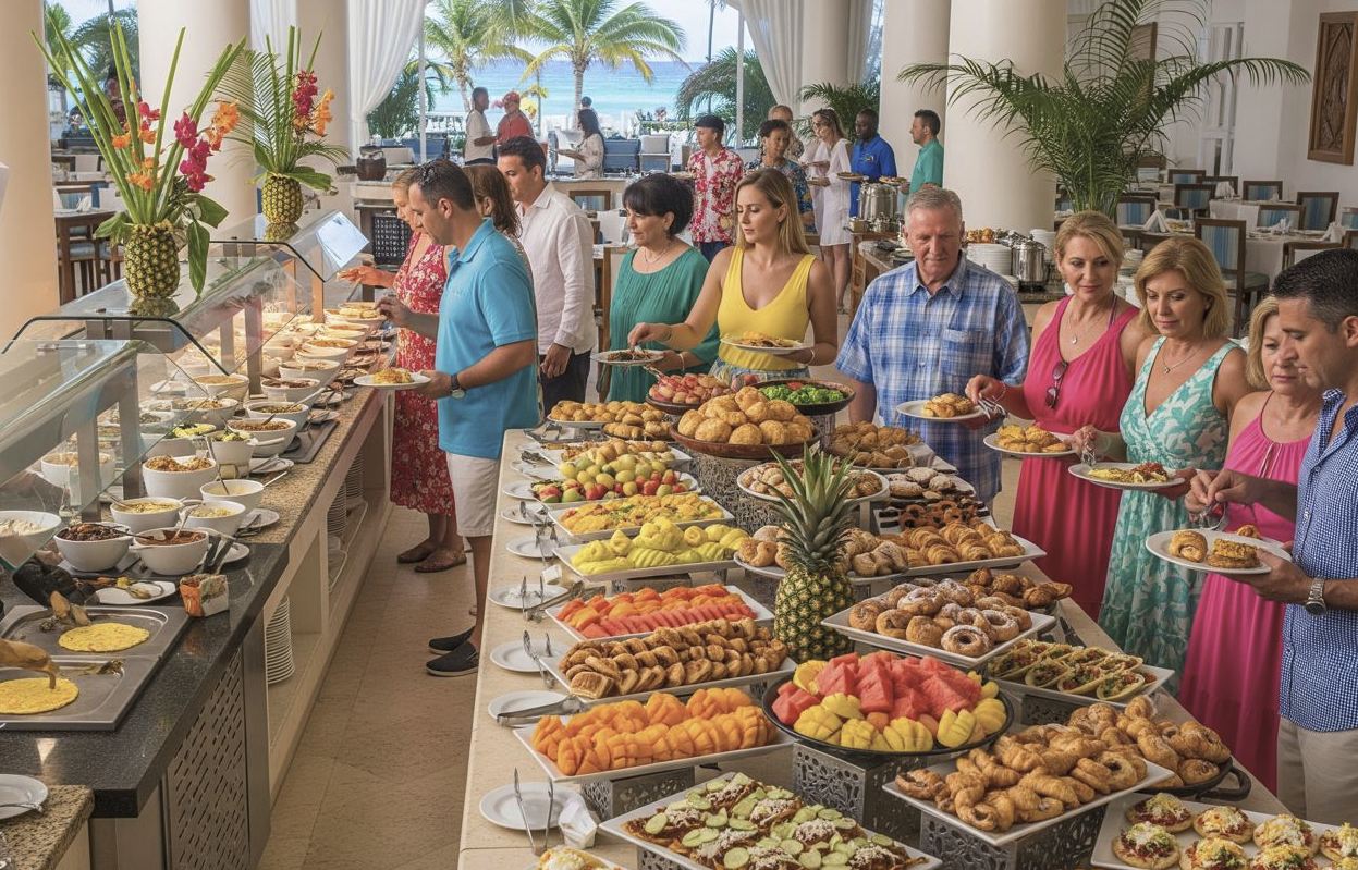Línea de desayuno buffet