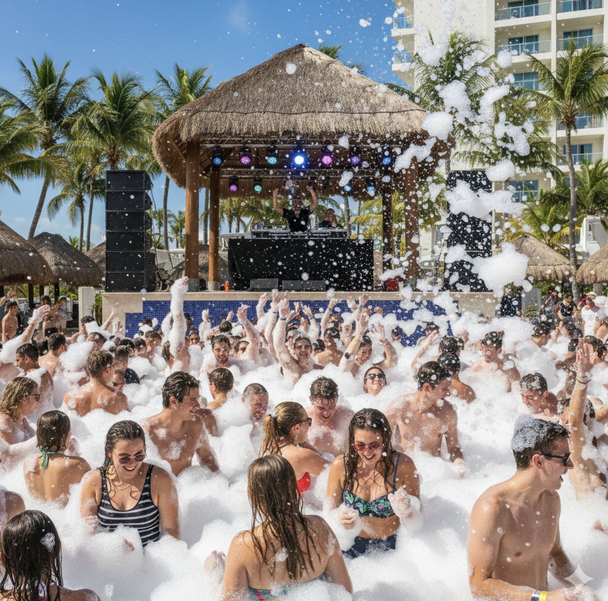 Fiesta de la espuma Cancún