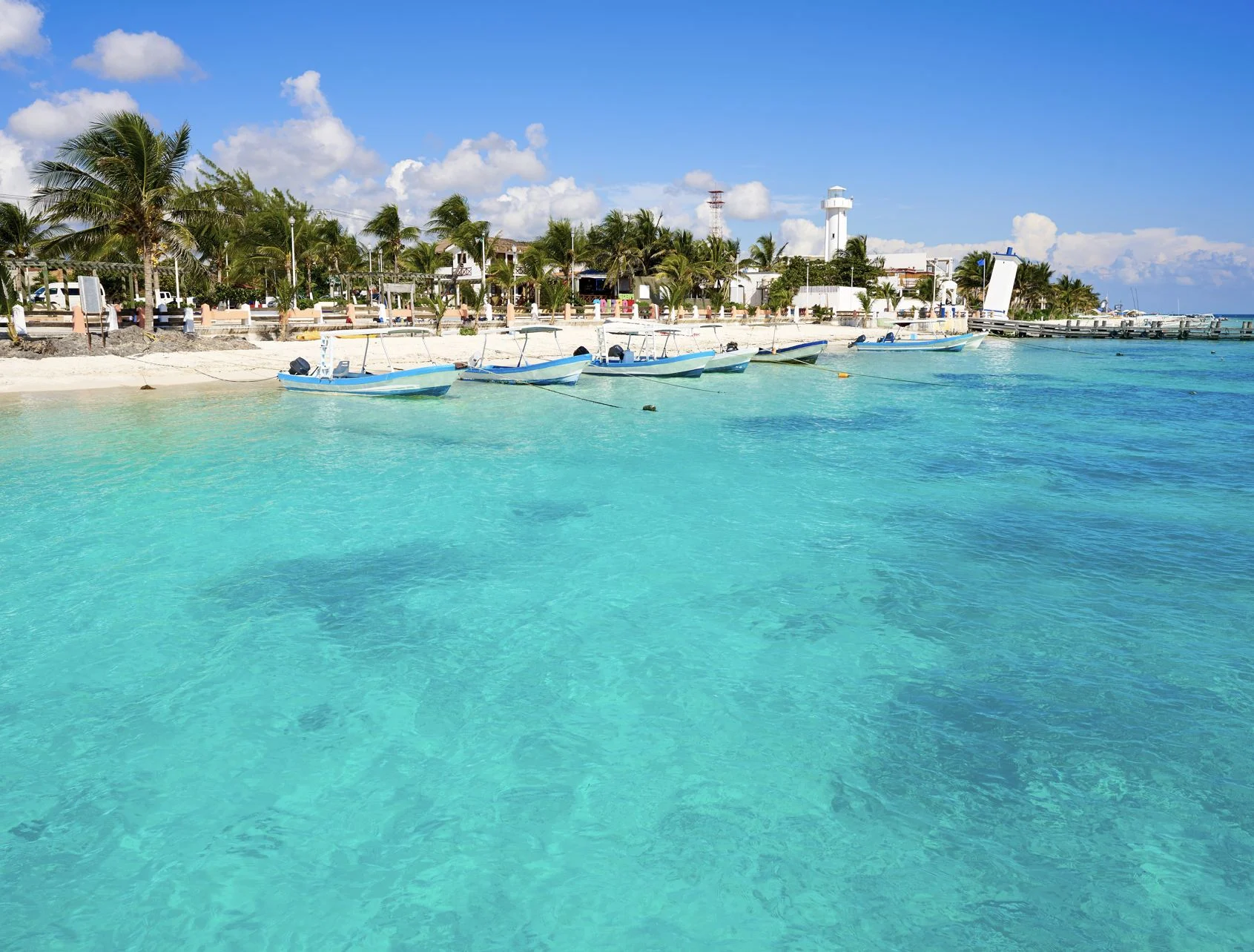 Playa de Puerto Morelos en la Riviera Maya de México