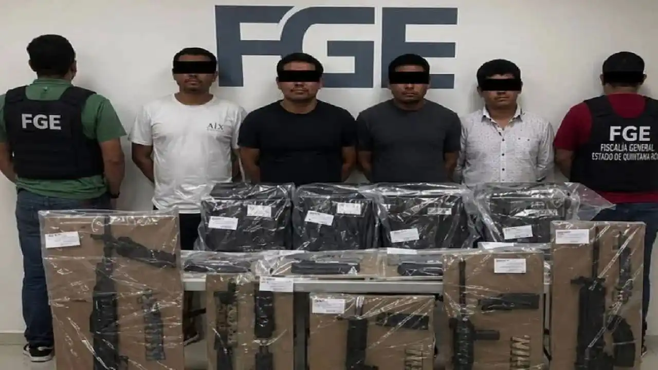 Capturan grupo de hombres fuertemente armados durante operativo carretera a Puerto Morelos