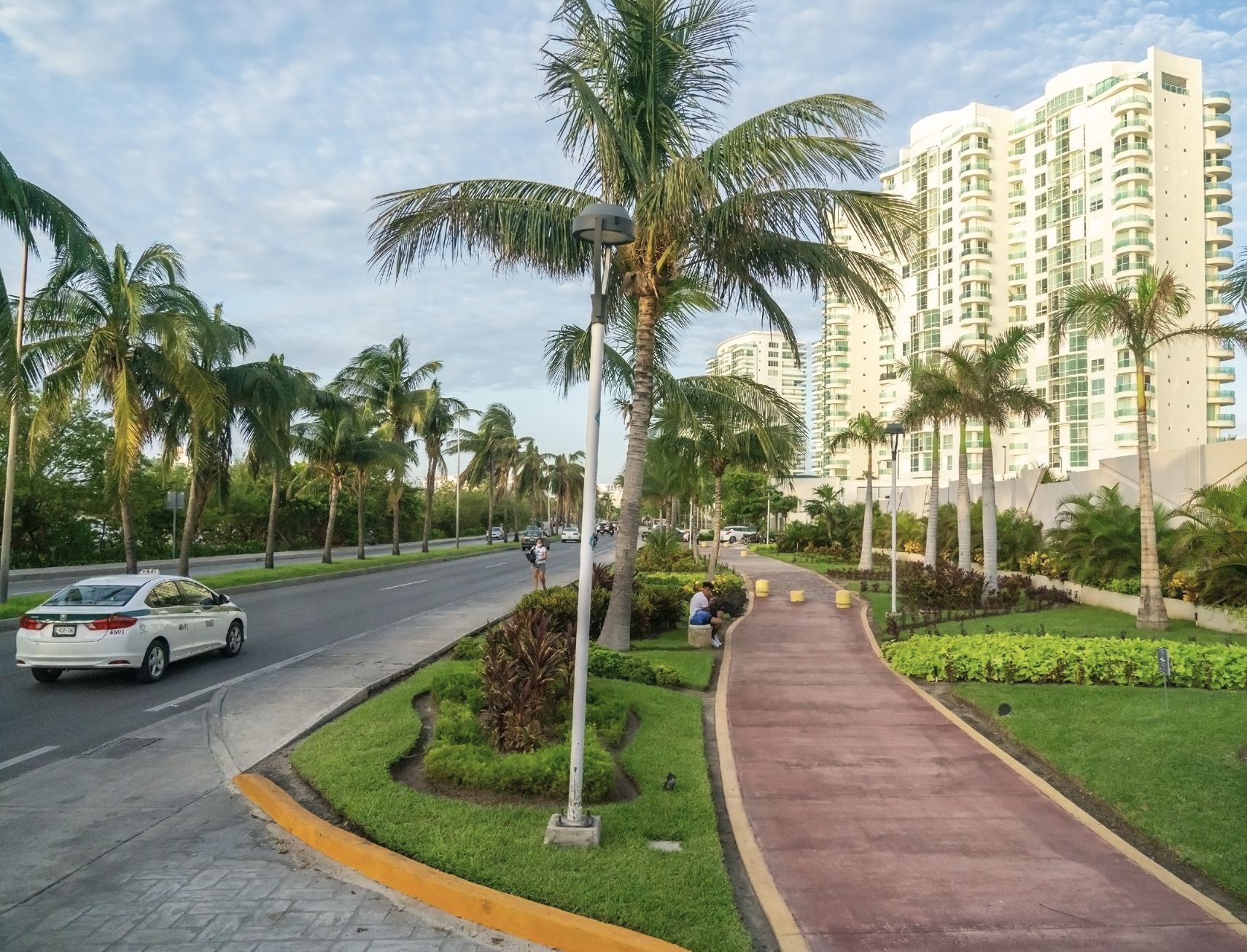 Carretera de la zona del hotel de Cancún