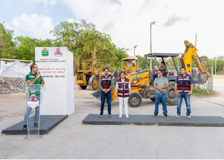 El tan esperado proyecto de pavimento callejero comenzó en Akumal